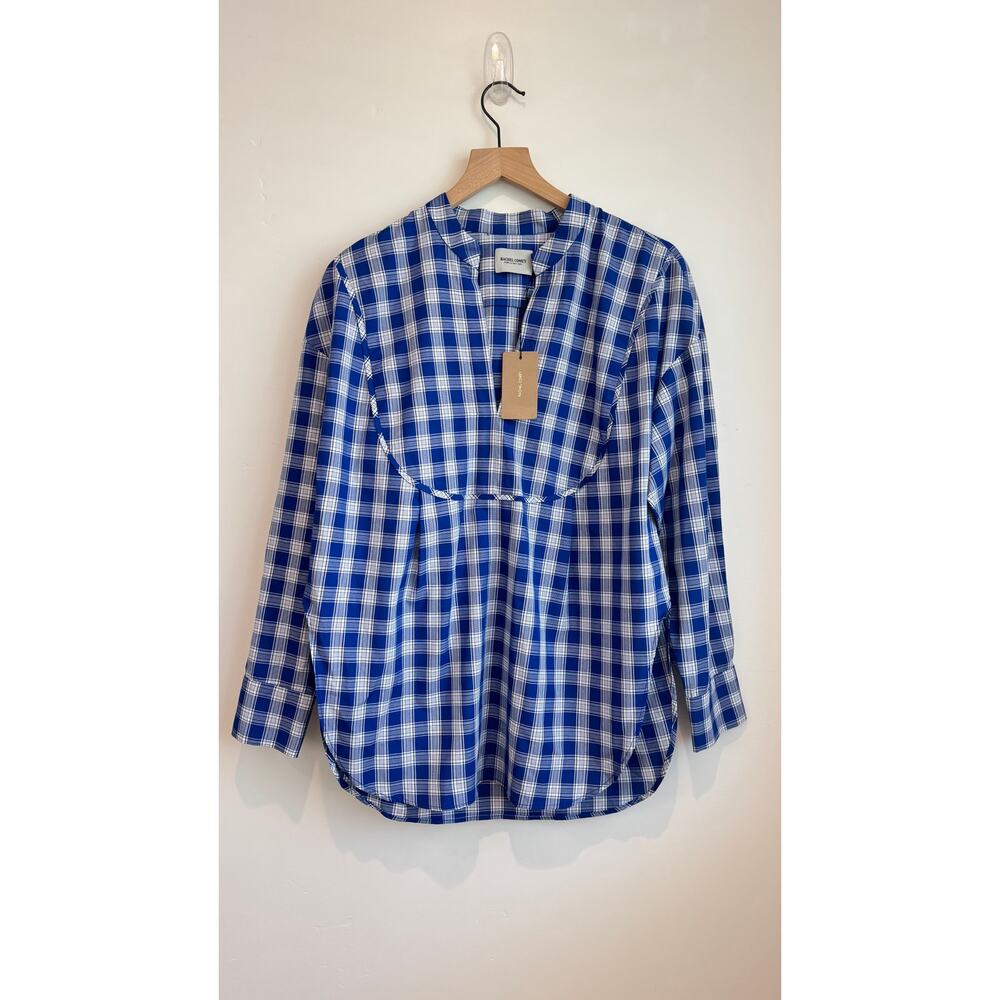 Rachel Comey Cala Top Blue Plaid Size 2 NWT - Picture 1 of 13